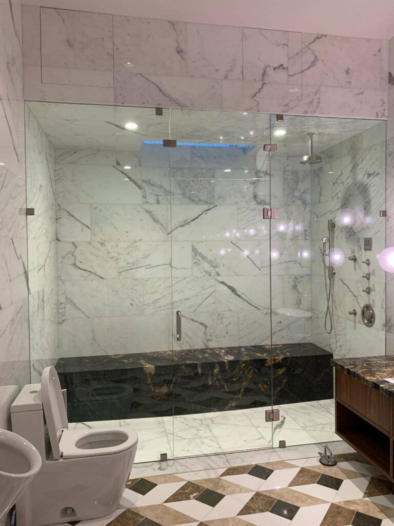 Marble Walk-In Shower Design